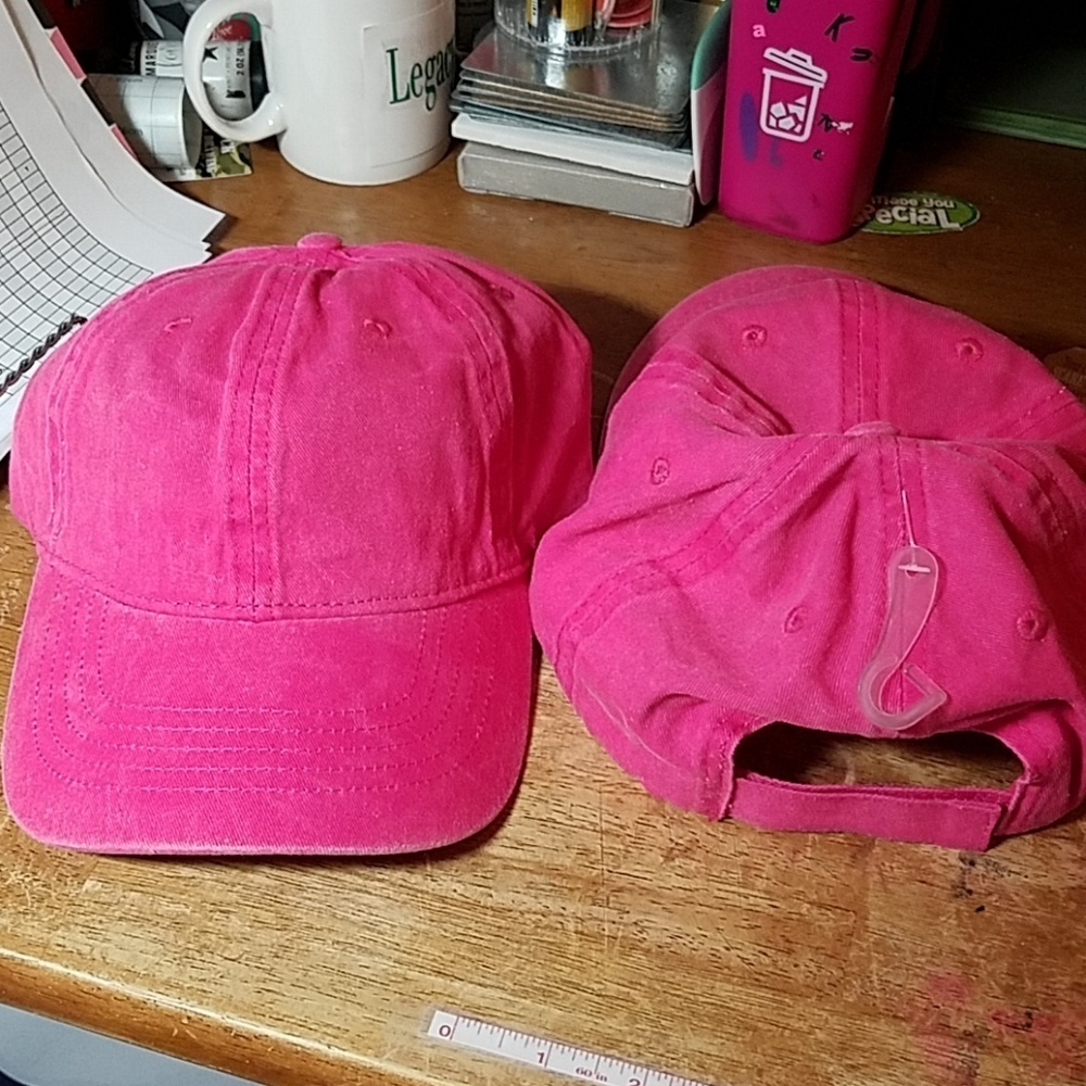 Washed Hat One Size Pink Cap Hat NWT